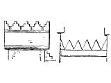 Battlements. Left & Middle: Assyrian. Right: Egyptian